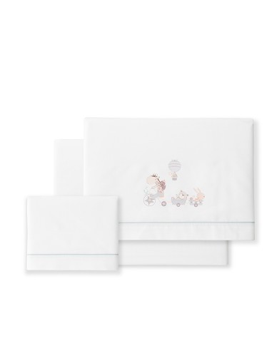 Triptico Cuna Mod Jirafa Bicicleta+Broche Bco/Gris