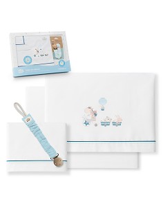 Triptico Cuna Mod Jirafa Bicicleta+Broche Bco/Petroleo