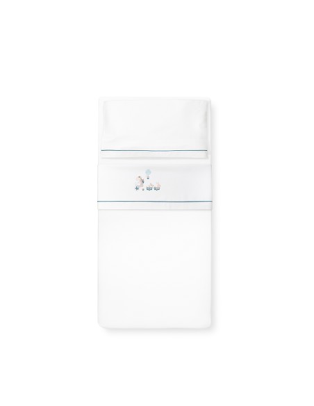 Triptico Cuna Mod Jirafa Bicicleta+Broche Bco/Petroleo