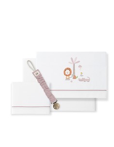 Triptico Cuna Mod Leon Palmera+Broche Bco/Maquillaje