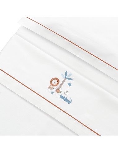 Triptico Cuna Mod Leon Palmera+Broche Bco/Naranja