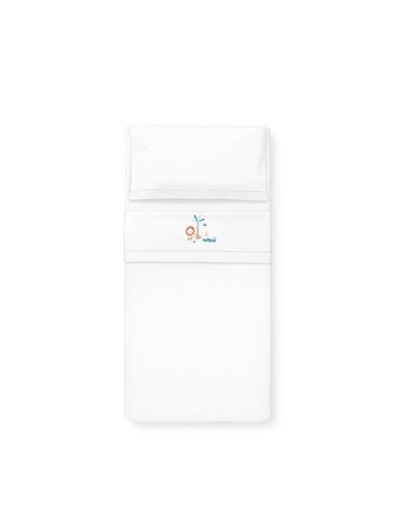 Triptico Cuna Mod Leon Palmera+Broche Bco/Gris