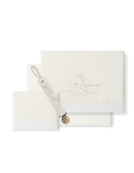 Triptico Cuna Mod Sweet Moon+Broche Beig