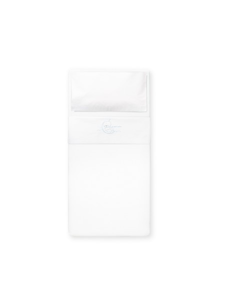 Triptico Cuna Mod Sweet Moon+Broche Bco/Azul