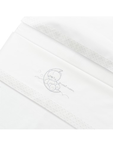 Triptico Cuna Mod Sweet Moon+Broche Bco/Gris