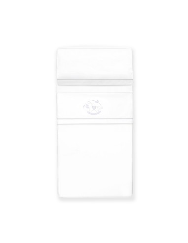 Triptico Cuna Caballito+Broche Bco/Gris