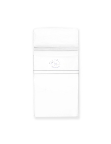 Triptico Cuna Caballito+Broche Bco/Gris