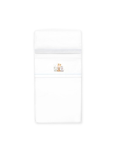 Triptico Cuna Estampado Jirafa Elefante+Broche...