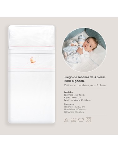 Triptico Cuna Estampado Oso Luna Estrellas +...