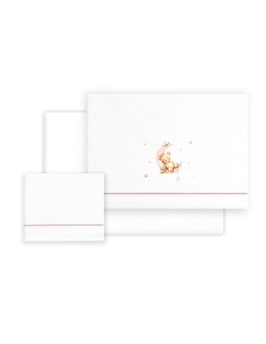 Triptico Cuna Estampado Oso Luna Estrellas +...