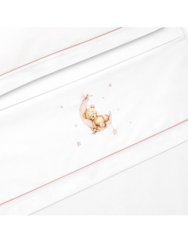 Triptico Cuna Estampado Oso Luna Estrellas +...