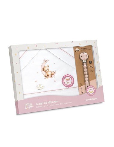 Triptico Cuna Estampado Oso Luna Estrellas +...