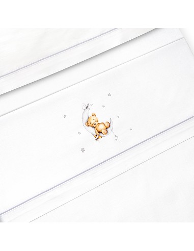 Triptico Cuna Estampado Oso Luna Estrellas +...