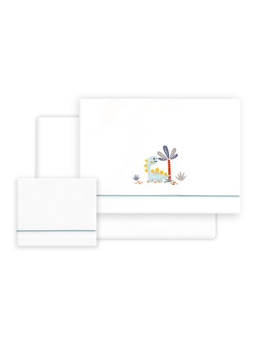 Triptico Cuna Estampado Dinosaurio Palmera +...