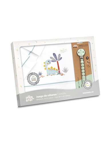 Triptico Cuna Estampado Dinosaurio Palmera +...