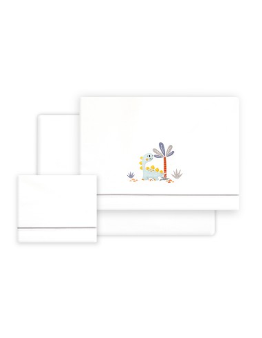 Triptico Cuna Estampado Dinosaurio Palmera +...