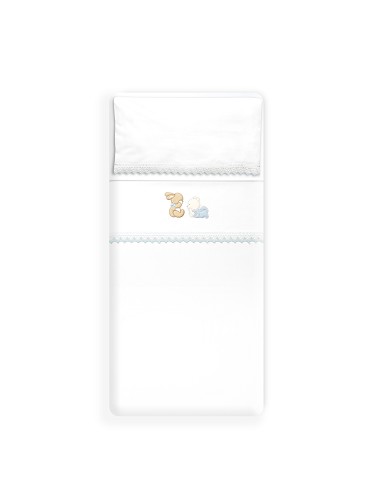 Triptico Cuna Guipur Oso Tumbado Conejito +...