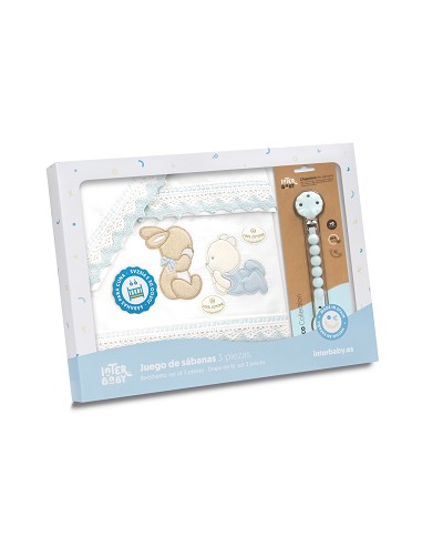 Triptico Cuna Guipur Oso Tumbado Conejito +...