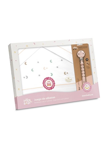 Triptico Cuna Estrella Luna Multicolor + Broche...