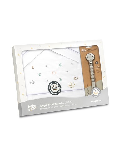 Triptico Cuna Estrella Luna Multicolor + Broche...