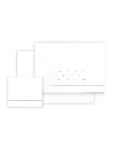 Triptico Cuna Estrella Luna Multicolor + Broche...