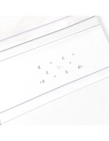 Triptico Cuna Estrella Luna Multicolor + Broche...