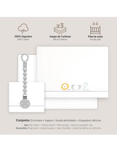 Triptico Cuna Selva + Broche Blanco