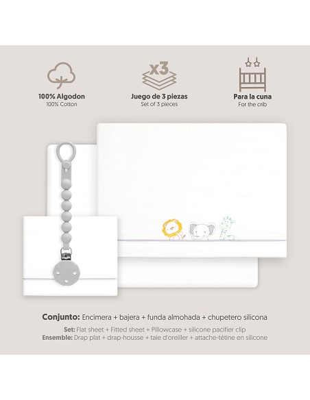 Triptico Cuna Selva + Broche Blanco