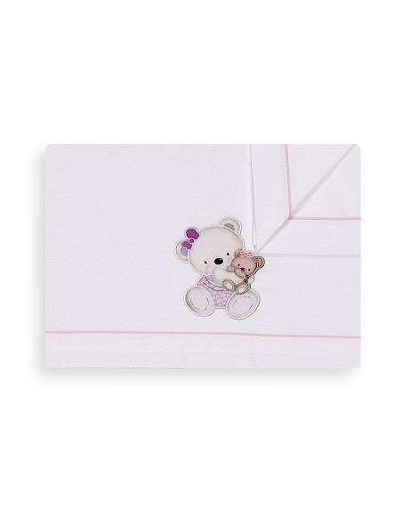 Triptico Minicuna Mod Osita Columpio Bco/Rosa