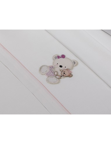 Triptico Minicuna Mod Osita Columpio Bco/Rosa