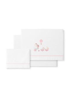 Triptico Minicuna Mod Jirafa Bicicleta Bco/Rosa