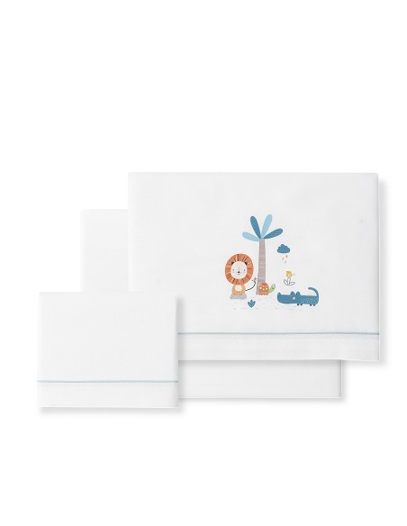 Triptico Minicuna Mod Leon Palmera Bco/Gris