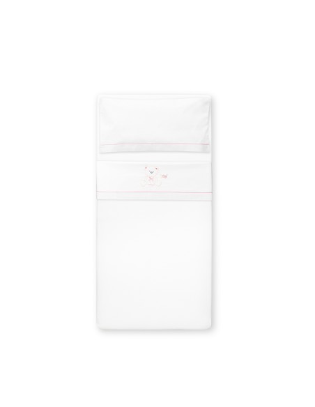 Triptico Minicuna Mod Oso Lazo Bco/Rosa