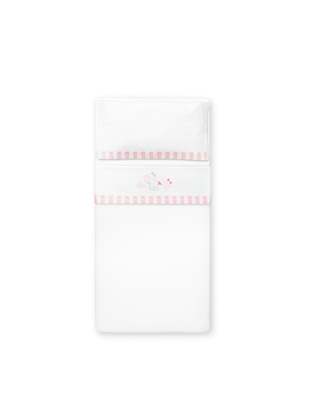 Triptico Minicuna Mod Unicornio Nubes Bco/Rosa