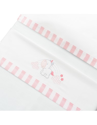 Triptico Minicuna Mod Unicornio Nubes Bco/Rosa