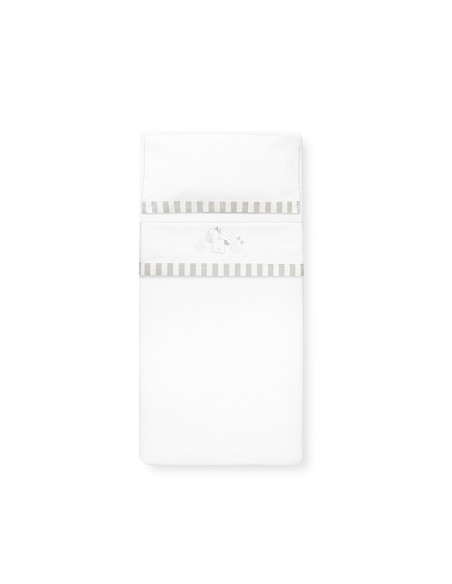 Triptico Minicuna Mod Unicornio Nubes Bco/Gris