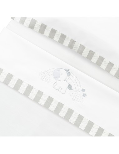 Triptico Minicuna Mod Unicornio Nubes Bco/Gris