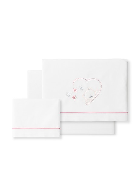 Triptico Minicuna Mod Oso Mariposa Bco/Rosa
