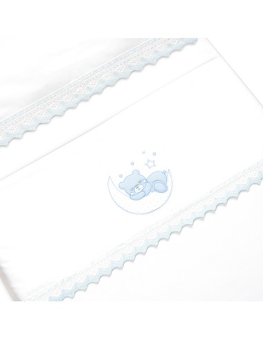 Triptico Minicuna Guipur Oso Luna Bco/Azul