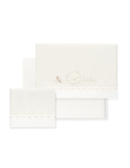 Triptico Minicuna Cara Osito Baby Pasacinta Beig