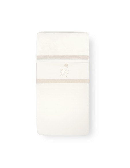 Triptico Minicuna Elefante Globo Corazon Beig