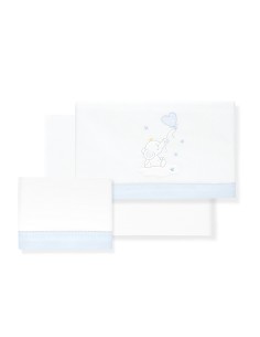 Triptico Minicuna Elefante Globo Corazon Bco/Azul