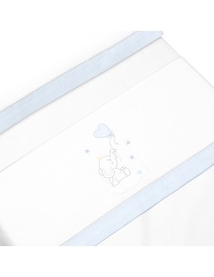Triptico Minicuna Elefante Globo Corazon Bco/Azul 2