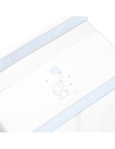 Triptico Minicuna Elefante Globo Corazon Bco/Azul