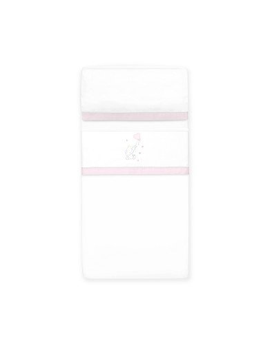 Triptico Minicuna Elefante Globo Corazon Bco/Rosa