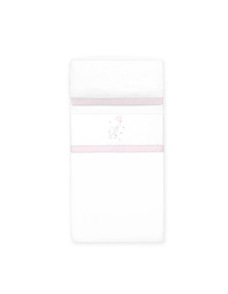 Triptico Minicuna Elefante Globo Corazon Bco/Rosa