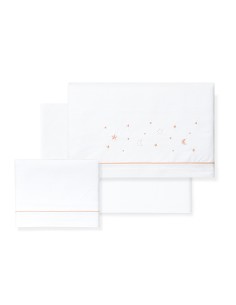 Triptico Minicuna Estrellas Luna Bco/Rosa