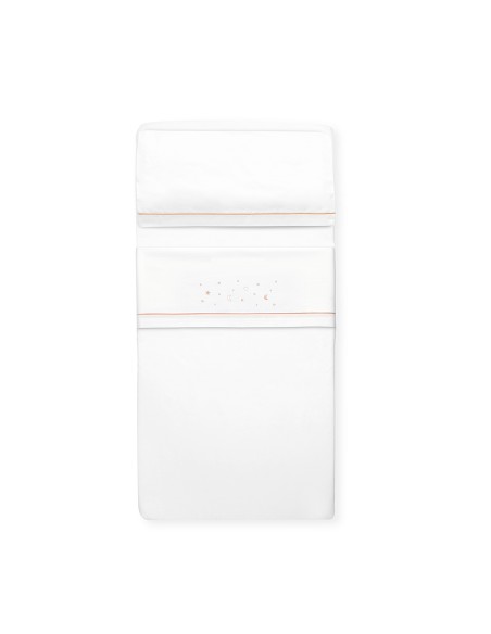 Triptico Minicuna Estrellas Luna Bco/Rosa