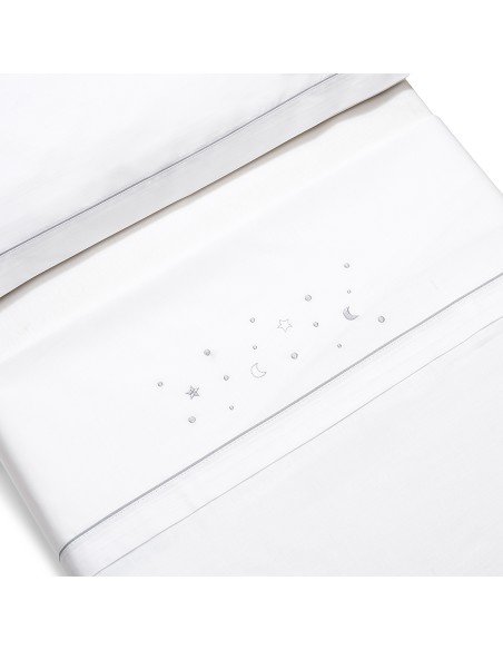 Triptico Minicuna Estrellas Luna Bco/Gris