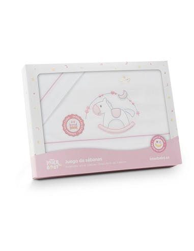 Triptico Minicuna Caballito Bco/Rosa